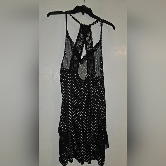 Secret Treasures Black and White Polka Dot Nightgown - Picture 2 of 2